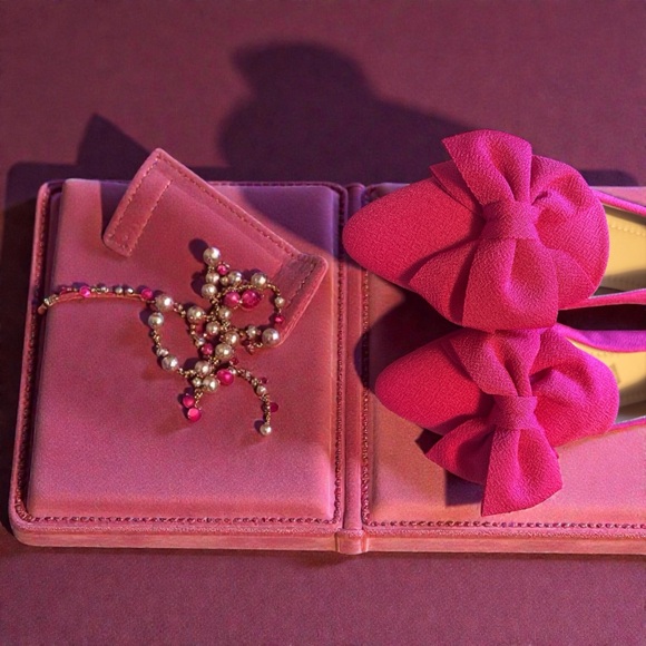 Fun Pink Bow-Tie Ballet Flats - Picture 4 of 4